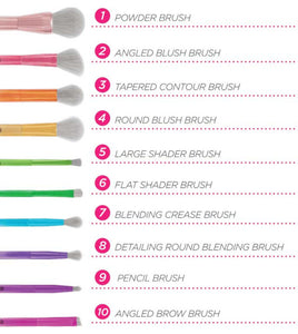 BH Cosmetics Take Me Back To Brazil Brush Set 10 Brushes